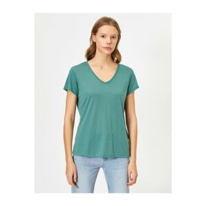 Koton V Neck Comfortable Fit Basic T-Shirt