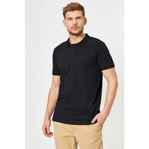 Koton Men's Black Polo Neck T-Shirt