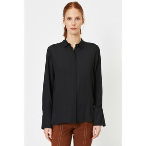 Koton Women Black Classic Collar Shirt