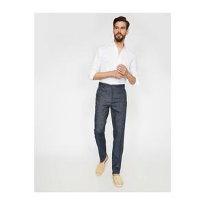 Koton Men's Navy Blue Pocket Detailed Trousers