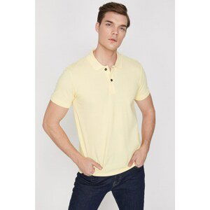 Koton Men's Yellow Polo Neck T-Shirt