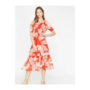 Koton Women RED PATTERNED Red Patterned Dress