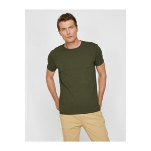 Koton Men's Green Letter Printed T-Shirt