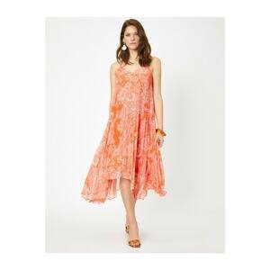 Women's Orange Arzu Sabancı for Koton Dress