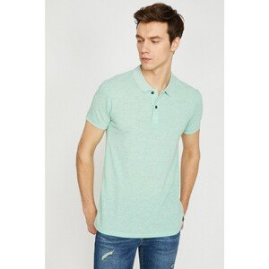 Koton Men's Green Short Sleeve Polo T-shirt