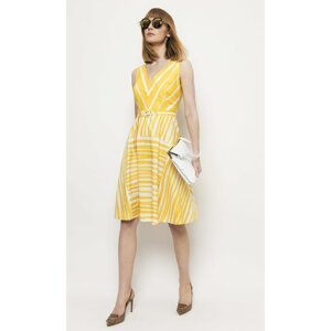 Deni Cler Milano Woman's Dress W-Ds-3011-9E-U9-20-1 Yellow-White