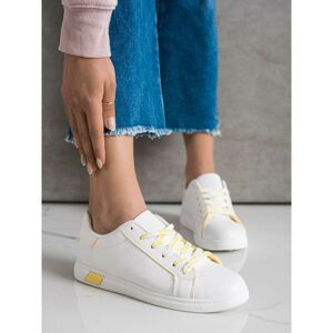 SHELOVET WHITE SUPER SNEAKERS