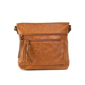 Brown handbag on a long strap