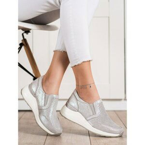 GOODIN LEATHER SNEAKERS WITH GLITTER