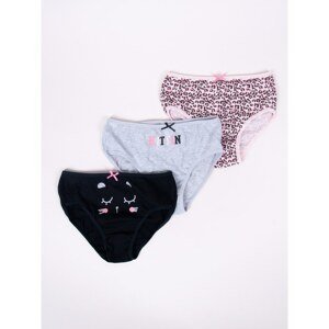 Yoclub Woman's Girls Cotton Panties 3-Pack MD-21/GIR/002