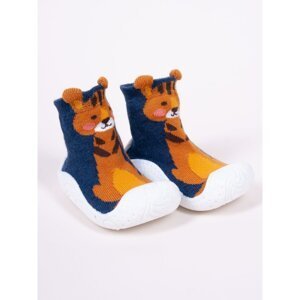 Yoclub Kids's Baby Anti-Skid Socks With Rubber Sole OB-129/BOY/001 Navy Blue