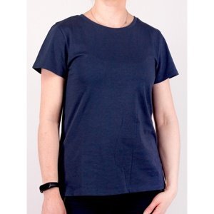 Yoclub Woman's Cotton T-Shirt Short Sleeve PK-033/TSH/WOM Navy Blue
