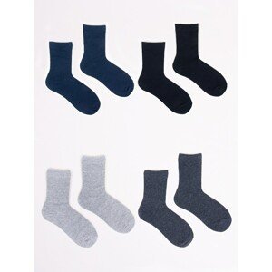 Yoclub Man's Cotton Socks Basic Plain Colors 4-Pack SK-01/4PAK/BOY/001