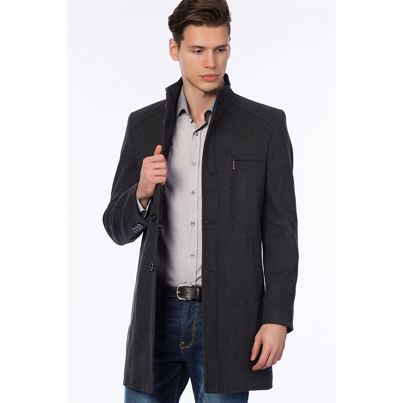 PLT8318 DEWBERRY MEN'S COAT-ANTHRACITIS