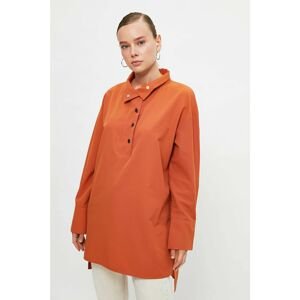 Trendyol Tile High Collar Wide Fit Tunic