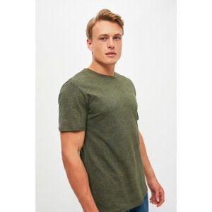 Trendyol Khaki Men's Regular Fit Crew Neck Short Sleeve Printed T-Shirt