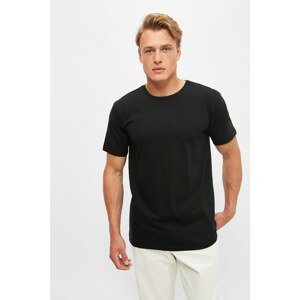 Trendyol Black Men's Regular Fit Crew Neck Short Sleeve Printed T-Shirt