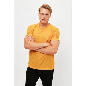 Trendyol Mustard Men's Regular Fit Short Sleeve T-Shirt