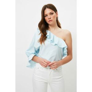 Trendyol Blue Flywheel Blouse