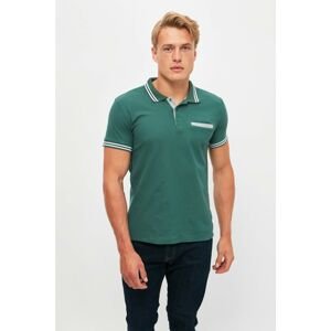 Trendyol Green Men's Shirt Collar Polo Collar T-shirt