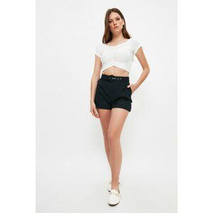 Trendyol Navy Blue Petite Belt Shorts & Bermuda