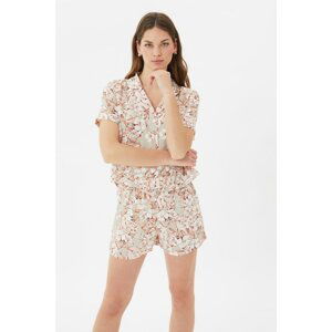 Trendyol Floral Pattern Woven Pajamas Set