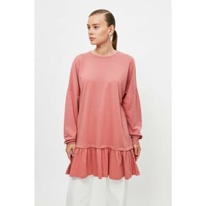 Trendyol Dried Rose Skirt Detailed Knitted Tunic