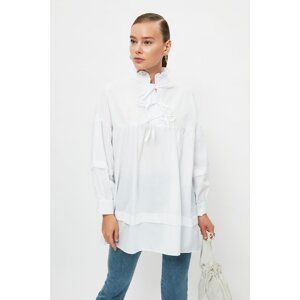 Trendyol White Bagging Detailed Tunic