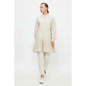 Trendyol Beige Judge Collar Tunic