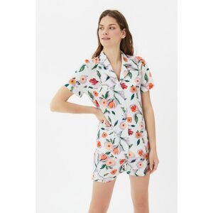 Trendyol Floral Pattern Woven Pajamas Set
