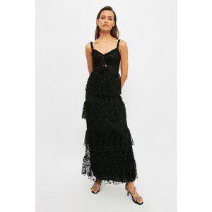 Trendyol Black Neck Detailed Evening Dress & Graduation Gown