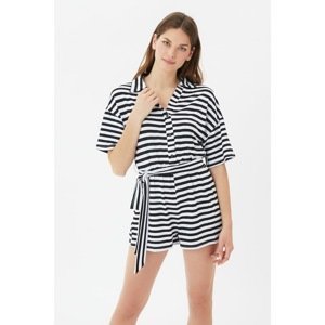 Trendyol Black Striped Knitted Jumpsuit