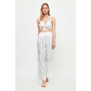 Trendyol White Satin Pajamas Set