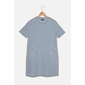 Trendyol Blue Pocket Detailed Denim Dress