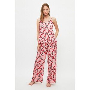 Trendyol Floral Pattern Woven Pajamas Set