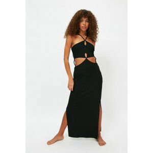 Trendyol Black Cut-Out Detailed Beach Dress