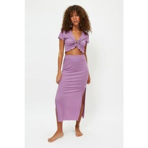 Trendyol Lilac Binding Detailed Knitted Bottom-Top Team
