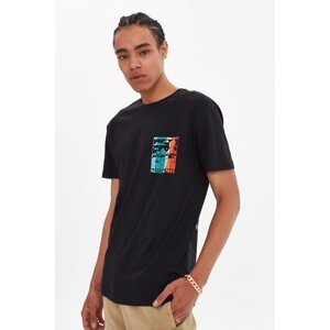 Trendyol Black Men's Regular Fit Short Sleeve T-Shirt