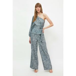 Trendyol Light Blue High Waist Trousers