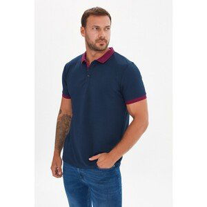 Trendyol Navy Blue Men's Slim Fit Short Sleeve Buttoned Polo T-shirt