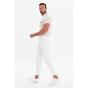 Trendyol White Men's Slim Crop Jeans