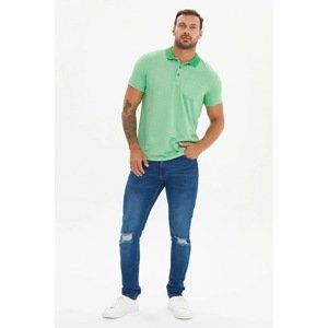 Trendyol Green Men's Slim Fit Short Sleeve Polo Neck T-shirt