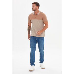 Trendyol Brown Men's Slim Fit Short Sleeve Polo Neck T-shirt