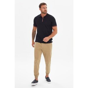 Trendyol Black Men's Regular Fit Short Sleeve Polo Neck T-shirt