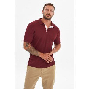 Trendyol Claret red Men's Slim Fit Polo Neck T-shirt