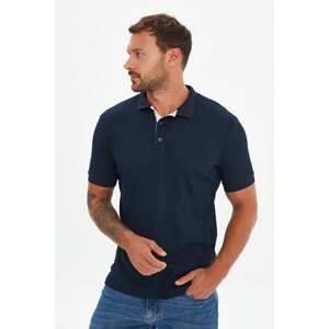 Trendyol Navy Blue Men Slim Fit Polo Neck T-shirt