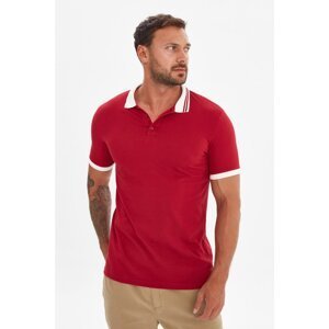 Trendyol Tile Men's Slim Fit Short Sleeve Contrast Neck Detailed Polo Neck T-shirt