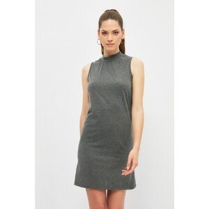 Trendyol Anthracite Low Back Knitted Dress