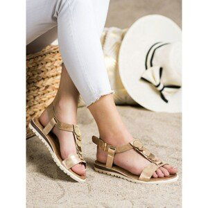 EVENTO GOLD SANDALS WITH ORNAMENTS