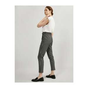 Koton Women's Black Check Trousers